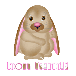 Gif animé Bon lundi lapin